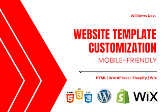 expertly customize your website template to match your brand