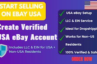 create a USA ebay account with llc and ein for both USA and non residents