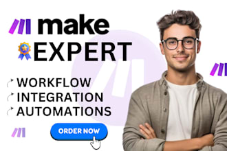 setup make automation, make expert, create make com automation, n8n workflow