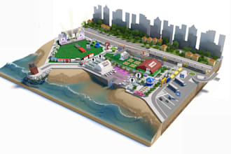 do unique 3d isometric event map isometric illustration or illustrated maps