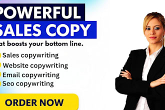 do professional website copywriting, sales copywriting and email copywriting