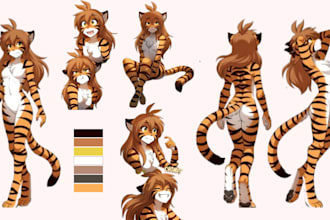 draw furry art furry commission character ref sheet fursona anime ref sheet