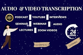 do video transcription for  youtube webinar or explainer videos accurately
