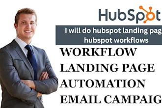 set up your hubspot CRM, landing page, hubspot live chat, email marketing kit
