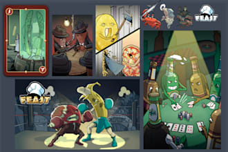 draw card game design board game art concept art illustration fantasy art