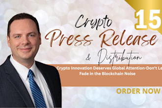 write crypto press release and distribute press release to top crypto sites