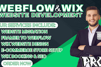 convert figma to webflow,redesign wix website design for startups and saas brand