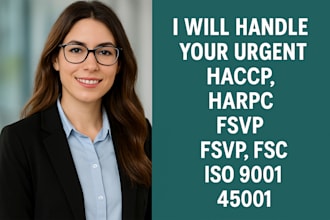 handle your haccp, harcop, fsvp, fssc, iso 9001, 45001