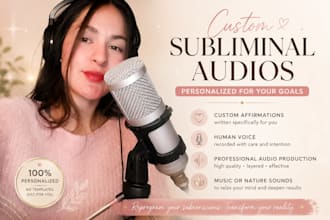 create custom subliminal audios for heal and manifest