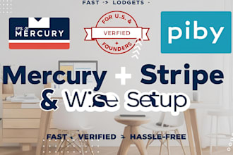 setup mercury bank stripe wise for llc ein USA mercury bak USA bank account