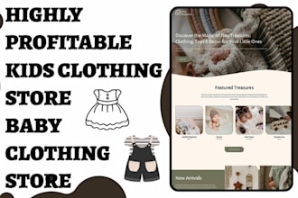 design kids clothing store baby clothing store dropshipping shopify store