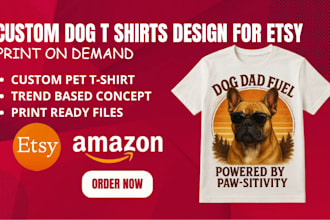 create custom summer dog t shirt designs, graphic t shirt for etsy pod