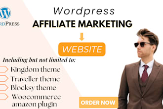 affiliate marketing website with mercury,kingdom,traveller,blocksy,woocommerce