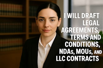 draft legal agreements, terms and condition, mou or nda, and llc contracts