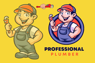 design unique cartoon mascot logo, character or caricature for business brand