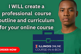 create a professional  course outline and curriculum for your online course