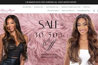 wix hair extension website beauty spa hair extension store dropshipping store