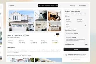design renting house website, rental property site, party website