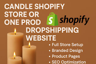 build and manage your candle shopify store, private label candle shopify website