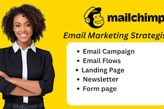 design mailchimp newsletters, email campaigns and automate email flows