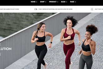 build activewear shopify store sportswear fitness wears gym clothing website