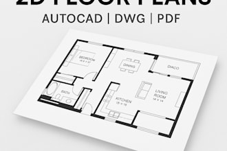 create professional 2d floor plans in autocad for your project