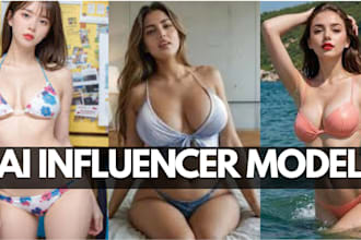 do  hyper realistic ai influencer model for instagram, onlyfans, fanvue brand