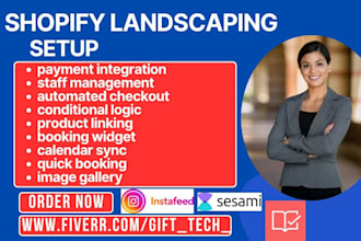 create a shopify landscaping sesami tipo bookthatapp instafeed lookbook gallery