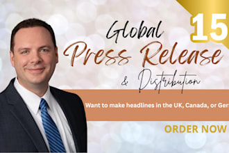 write and distribute UK, canada, german press release to top press release site