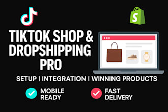 setup tiktok shop, tiktok dropshipping store, professional shopify integration