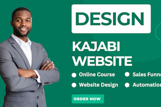 design and build kajabi website, landing page, sales funnel, online course