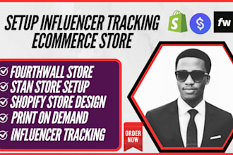 setup influencer tracking ecommerce store with fourthwall, stan, shopify pod