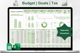 create custome excel budget spreadsheet, excel dashboard, google sheet tracker