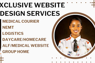 design high converting, SEO ready medical courier and nemt website with booking