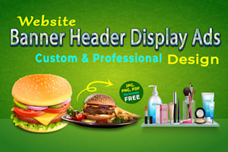 create custom and professional website banners, headers and display ads