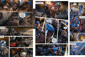 draw anime manga comic book page illustrate children storybook graphic novel ink