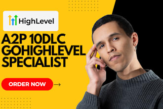 setup a2p 10dlc email automation membership funnel gohighlevel funnel website VA