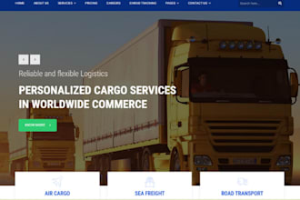 build wix squarespace cargo website courier delivery towing transport website