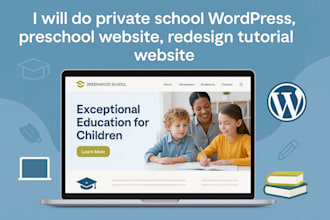 do private school wordpress website,preschool website, redesign tutorial website