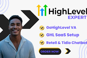 setup gohighlevel snapshot ghl VA gohighlevel saas ghl chatbot retell tidio
