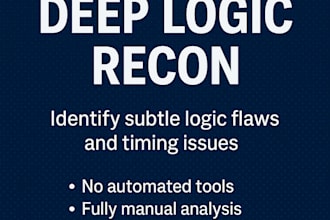 perform advanced manual recon and logic flaw analysis for your web application