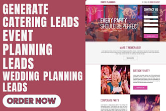 generate catering leads restaurant event planning leads wedding planning leads