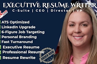 write senior executive resumes for  directors, vp, ceos, federal resume writing