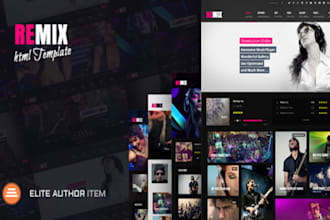 design music website band dj artist website wordpress, wix, squarespace, godaddy