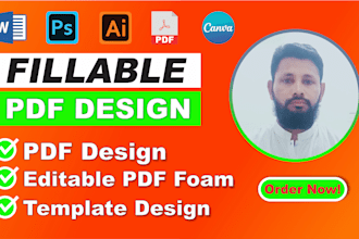 create fillable pdf form or design an cdr form editable corel draw