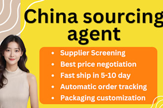 be a china sourcing agent,provide high quality suppliers,product sourcing