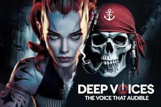 record a deep, female or male dramatic ai voice over for movie trailers or ads