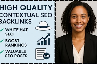 provide seo link building with high da dofollow contextual backlinks