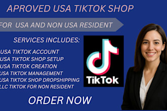 create USA tiktok shop,setup tiktok shop,USA tiktok shop business repesentative