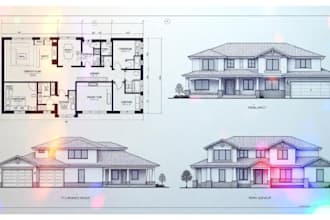create city permit architectural structural mep and 2d floor plan drawings